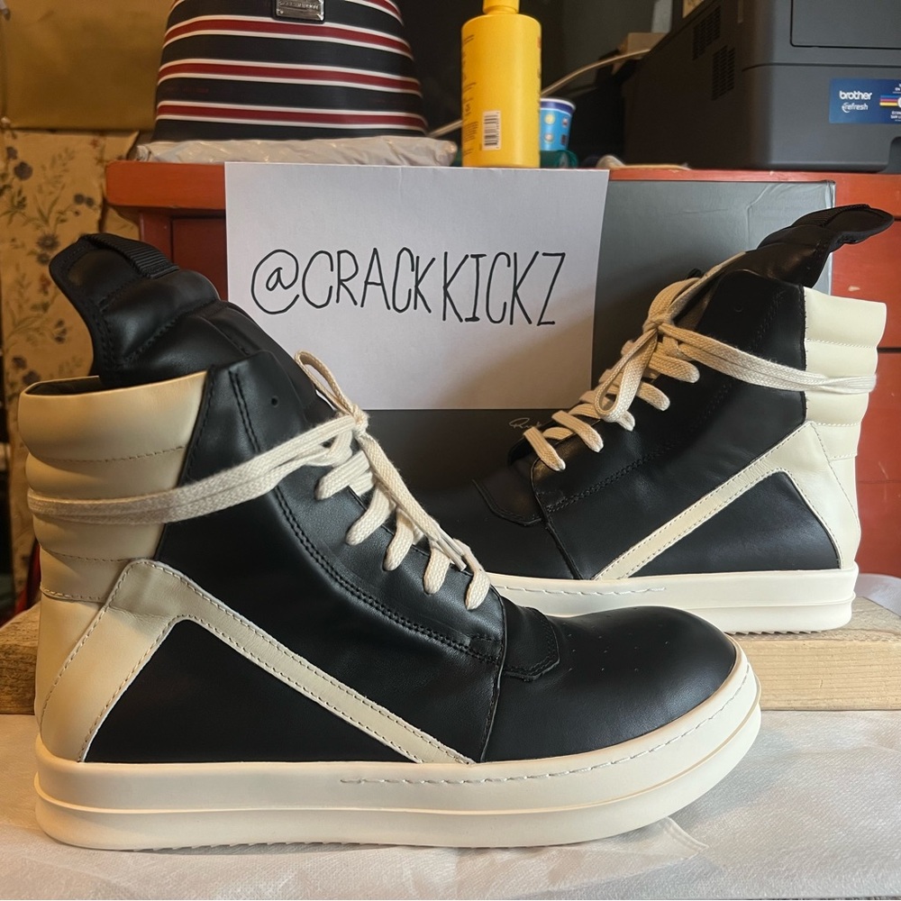 Rick Owens Hollywood
Geobasket High 'Black Milk' -
Size 12